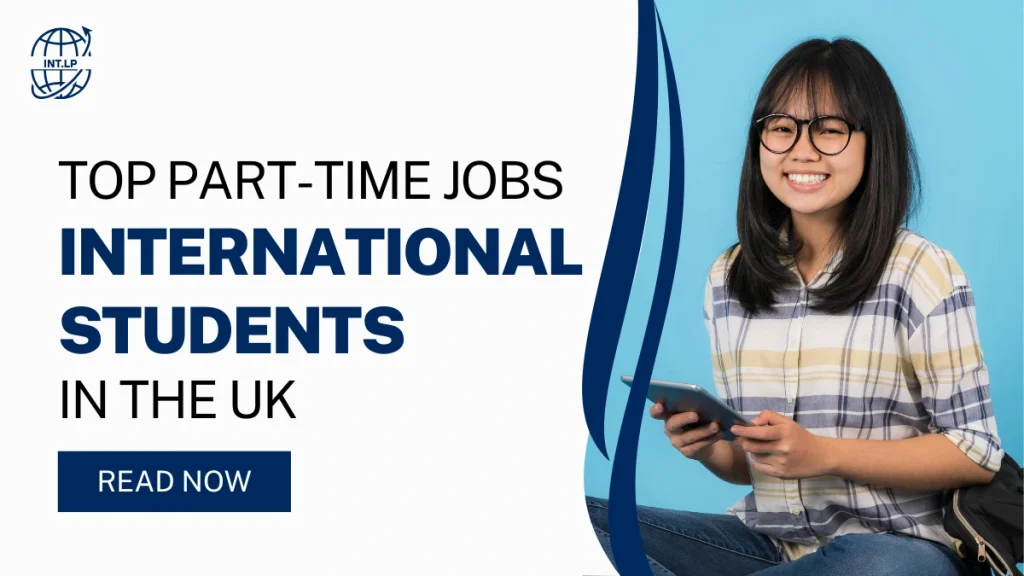 Smiling student holding tablet — top part-time jobs for international students in the UK 2025